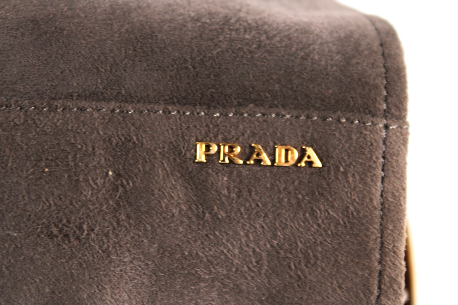 PRADA Cocoa Brown Suede Knee High Hidden Wedge Boots 36.5