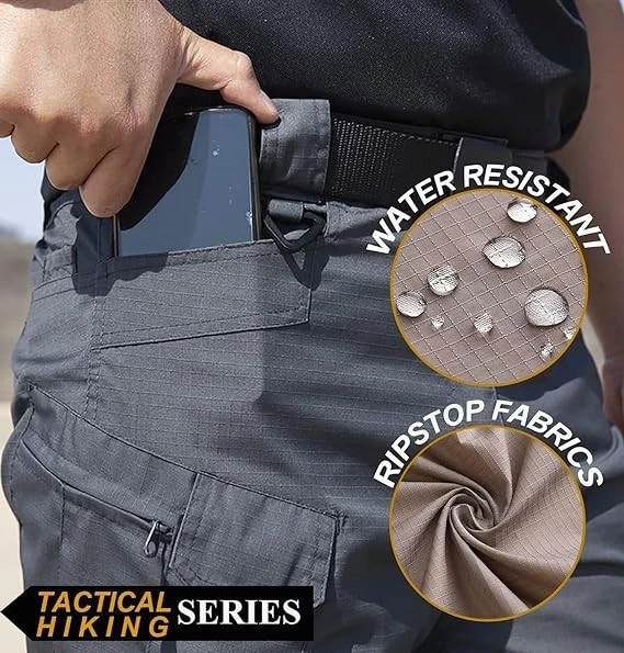 Men Tactical Cargo Pants Soldier Straight-fit Work Combat Outdoor Trousers US