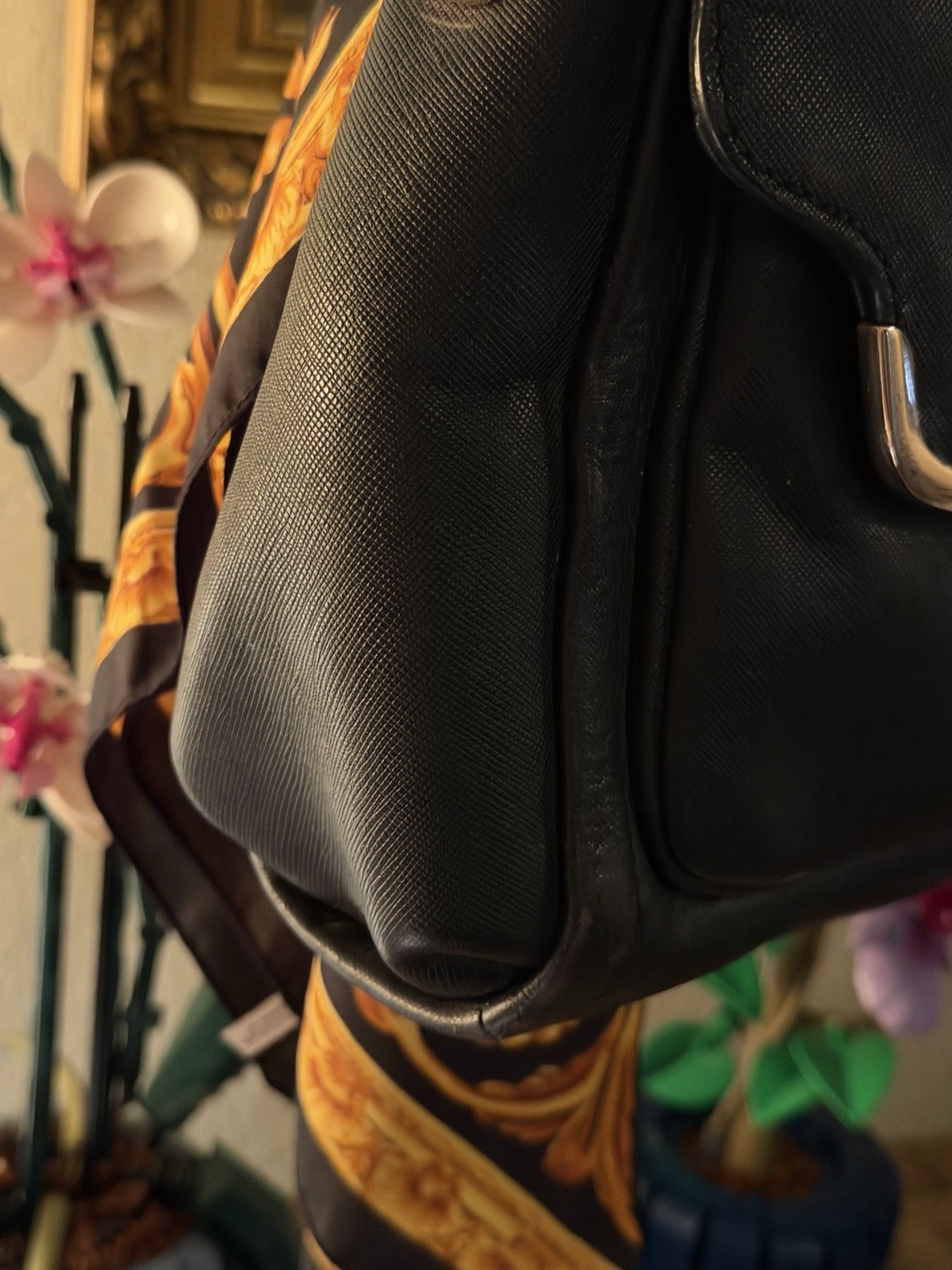 Coach Black Satchel Top Handle Turn Lock Zip Crossbody Strap