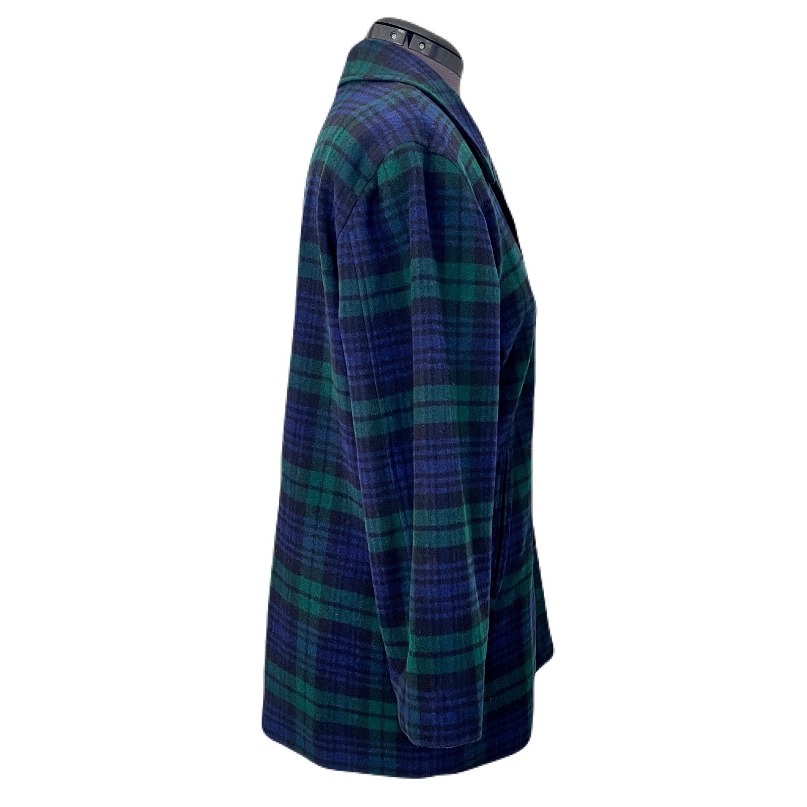 Vintage Ralph Lauren Wool Cashmere Blend Blackwatch Plaid Jacket, Size M