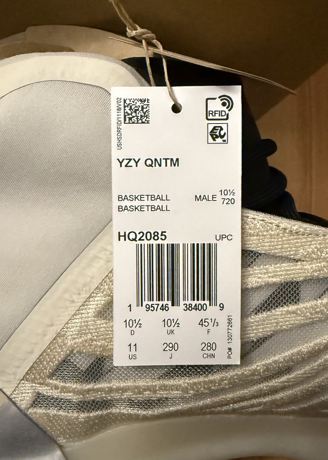 NEW – Adidas Yeezy Quantum (Yzy Qntm) Mist Slate – HQ2085 Size 11