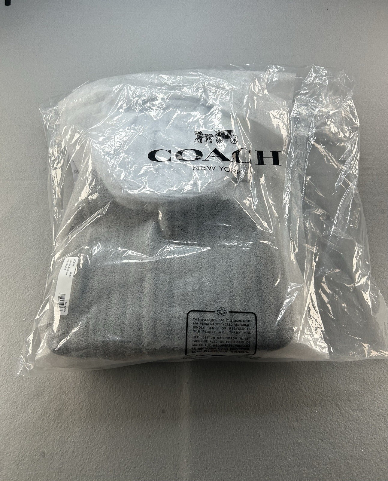 Coach Ella Hobo Bag Black Pebbled Leather NWT Model CCE47