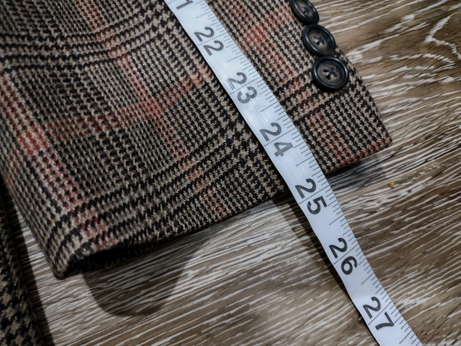 Corneliani Sport Coat 42R Brown Windowpane Check Wool Mohair Cashmere