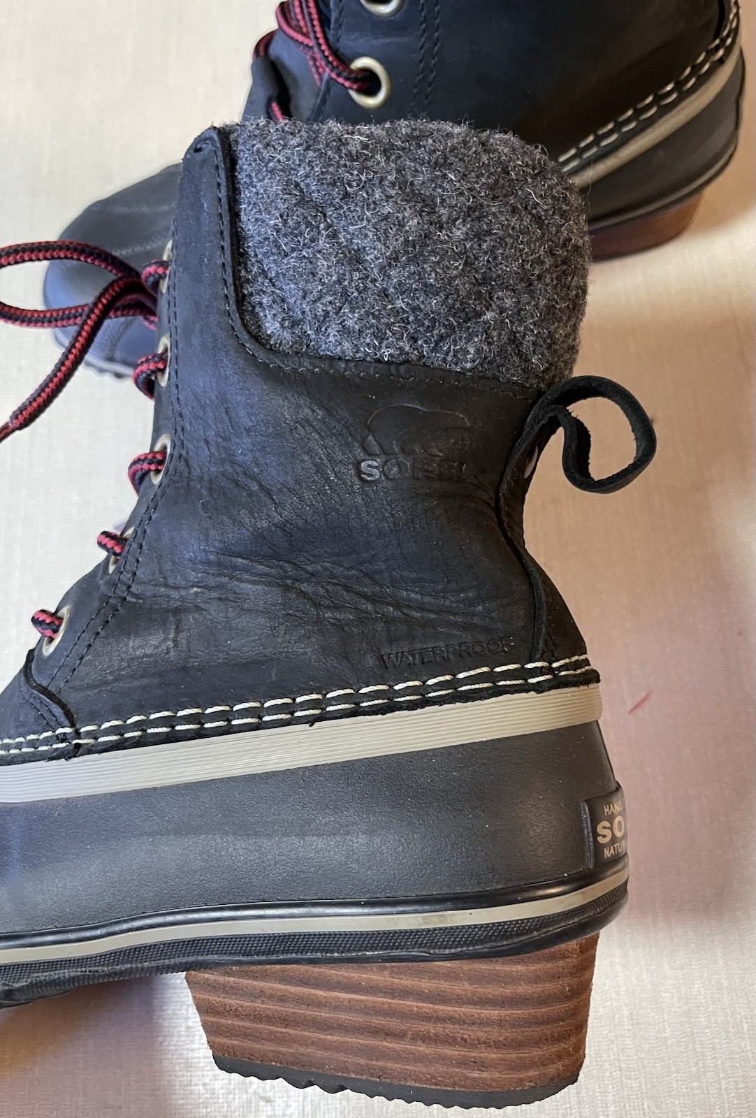 Sorel Womens 7.5 Slimpack Lace II Winter Boot Black Waterproof NL2348-010, NEW