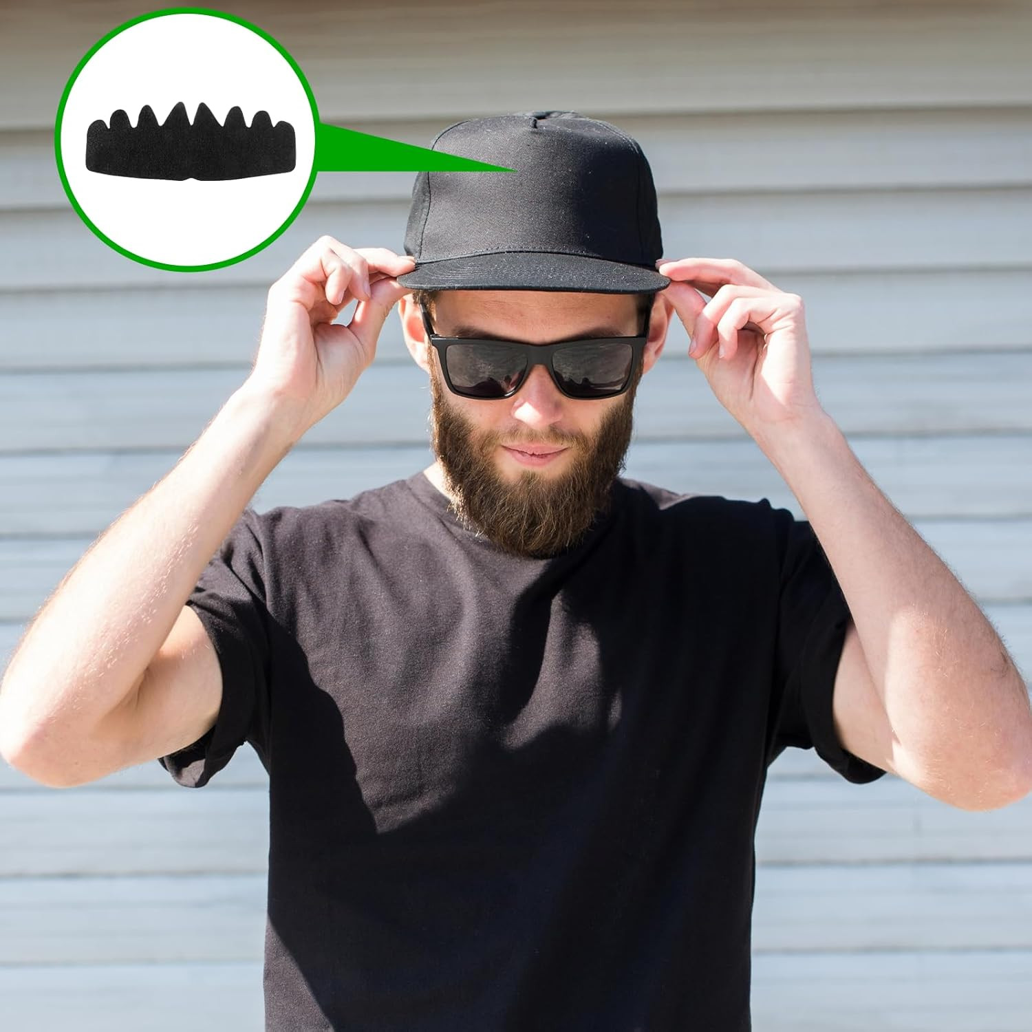 10 PCS Black Baseball Cap Inserts, Flexible Washable Hat Shaper Inserts for Base