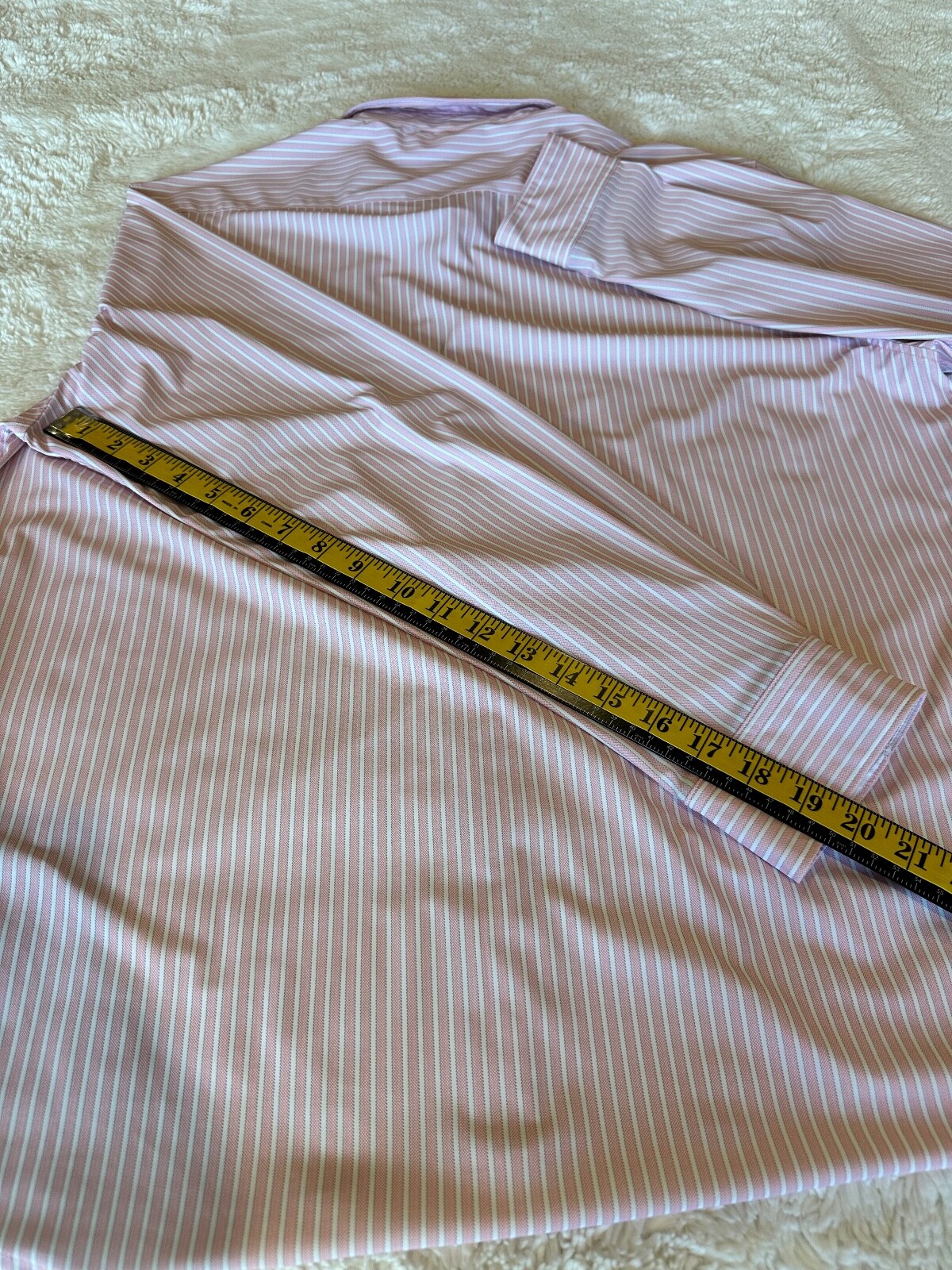 7D 7DIAMONDS PINK STRIPES CAMDEN 4 WAY STRETCH MEN’S DRESS SHIRT XL