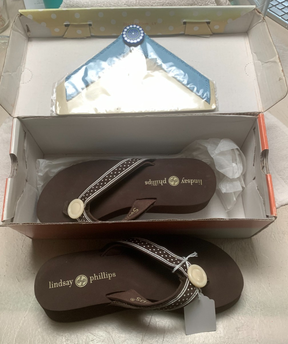 Lindsay Phillips Switchflops Flip Flop Brown ,White Polka Dot/ Taylor/ UK 3 US 6