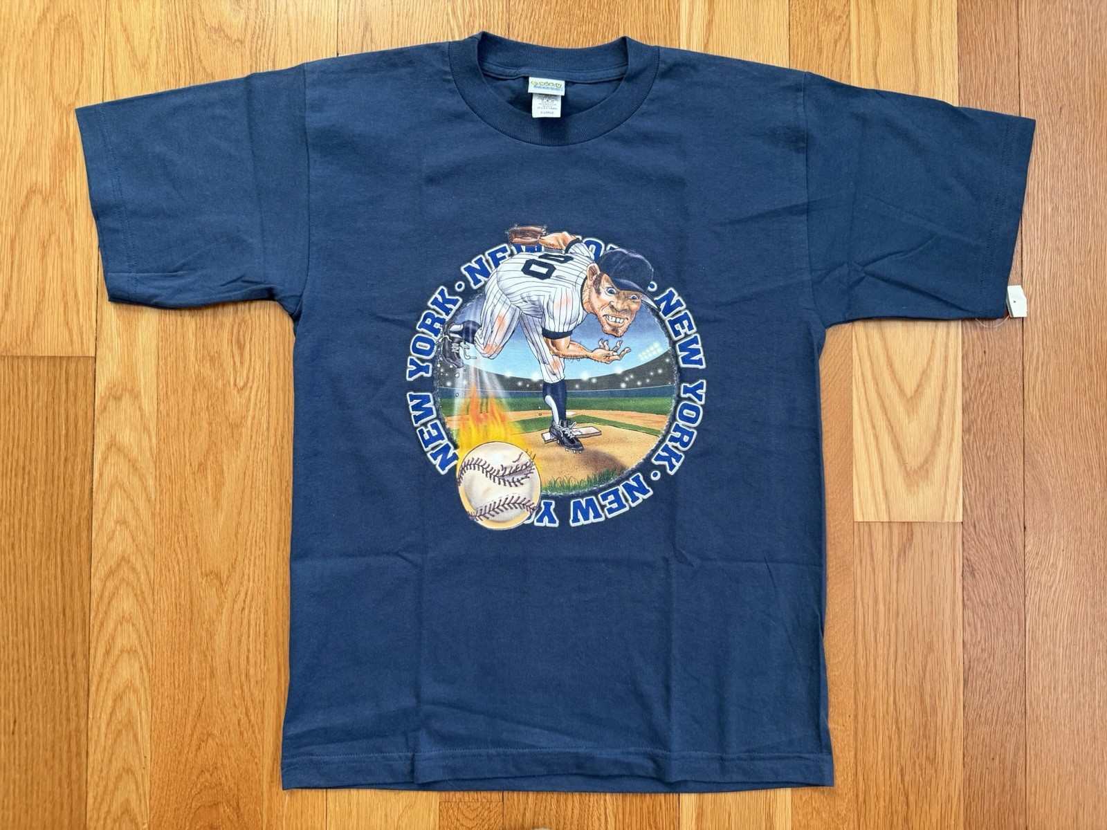 Vintage 90s Nintendo Pokemon New York Yankees Baseball T Shirt Anime XL RARE