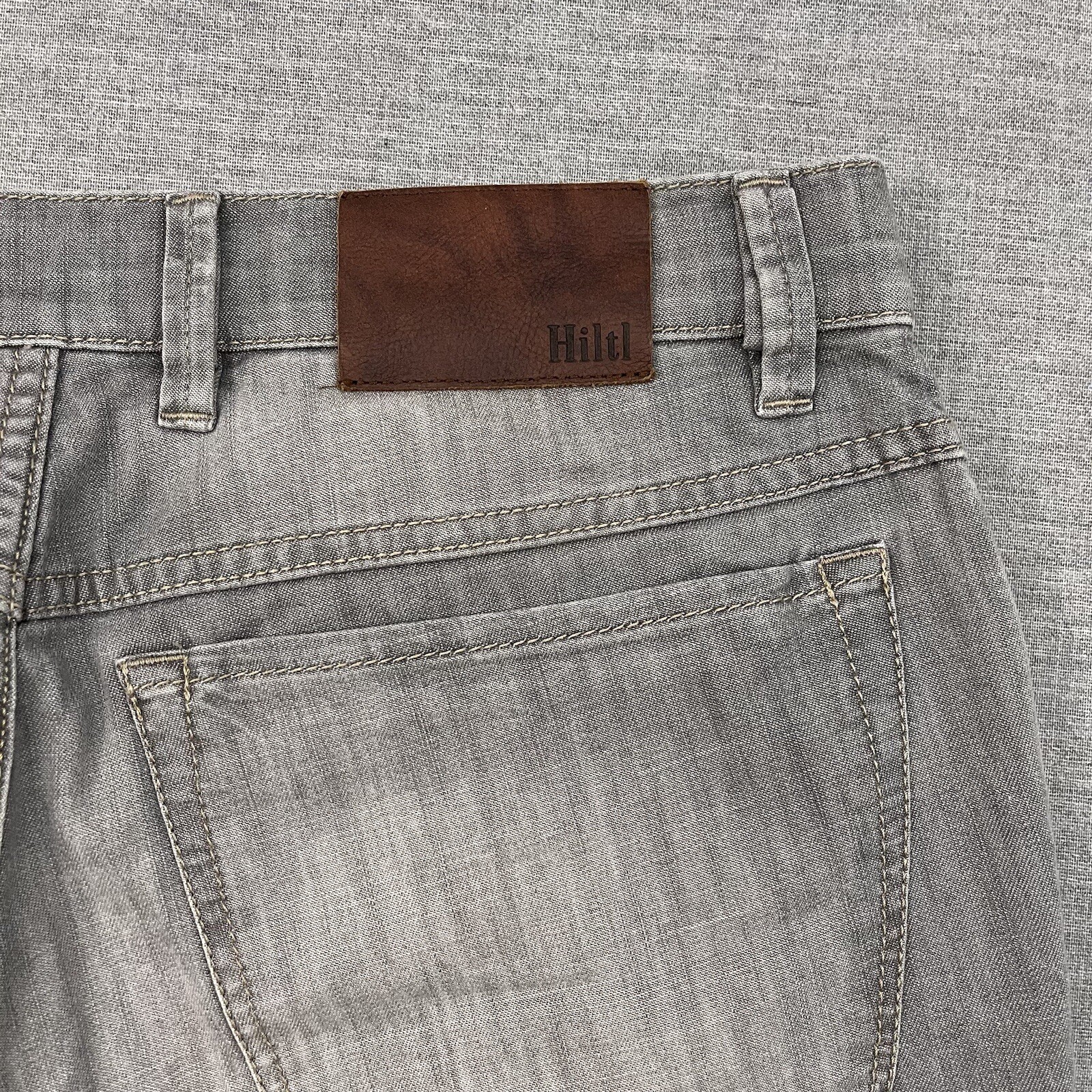 Hiltl Jeans Mens 33×34 Gray Pants Contemporary Fit Straight Leg Ultimate Trouser