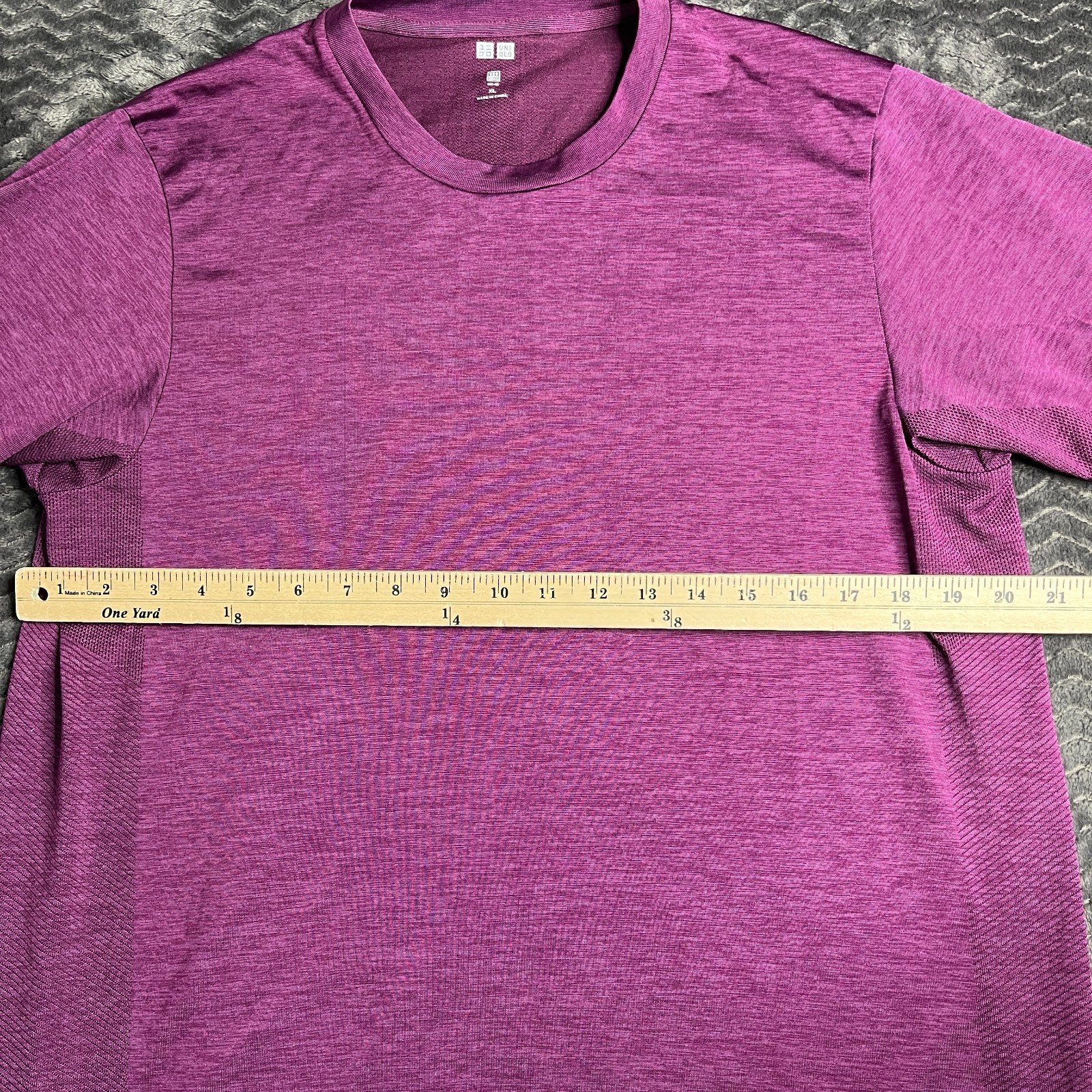Uniqlo Dry-Ex T-Shirt Performance Short Sleeve Crew Gym Mens XL purple