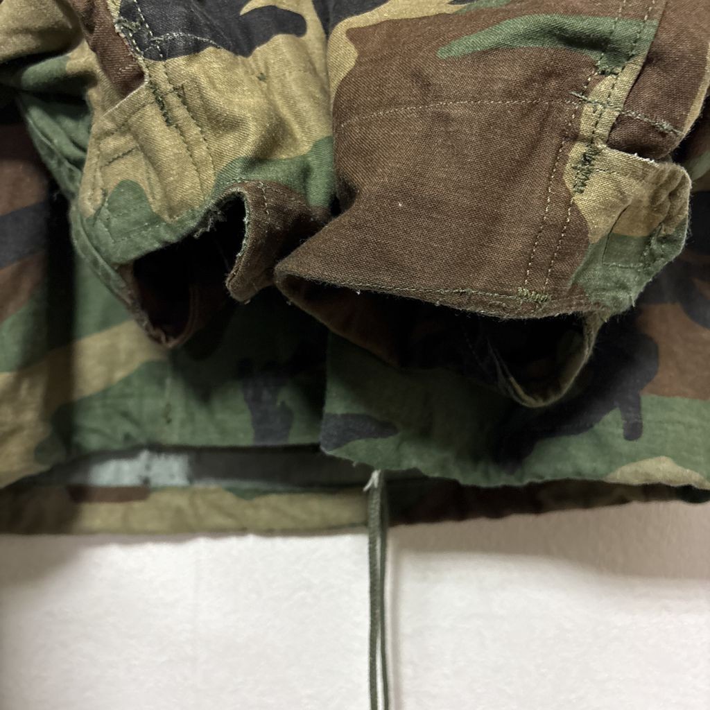 【US ARMY】 86年納入 米軍 実物 M-65 ウッドランドカモ フィールドジャケット S-3672