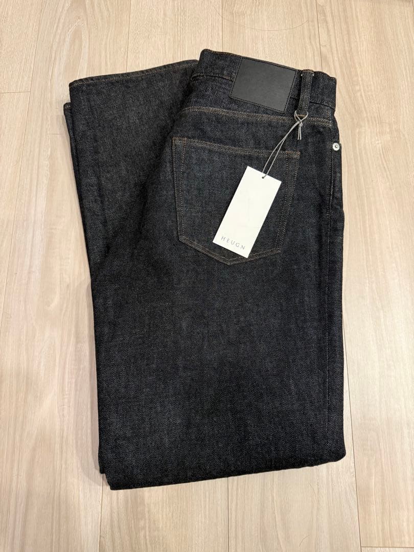 HEUGN Dean Black Denim Pants Size 3 OZONO Collaboration Japan Made Jeans Men