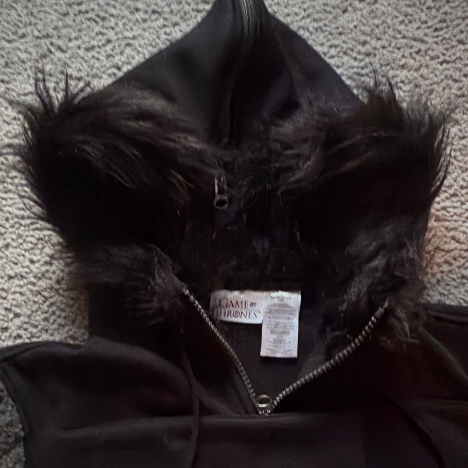 Game of Thrones Jon Snow Hoodie Jacket Mens zip up/button up size LARGE NWOT