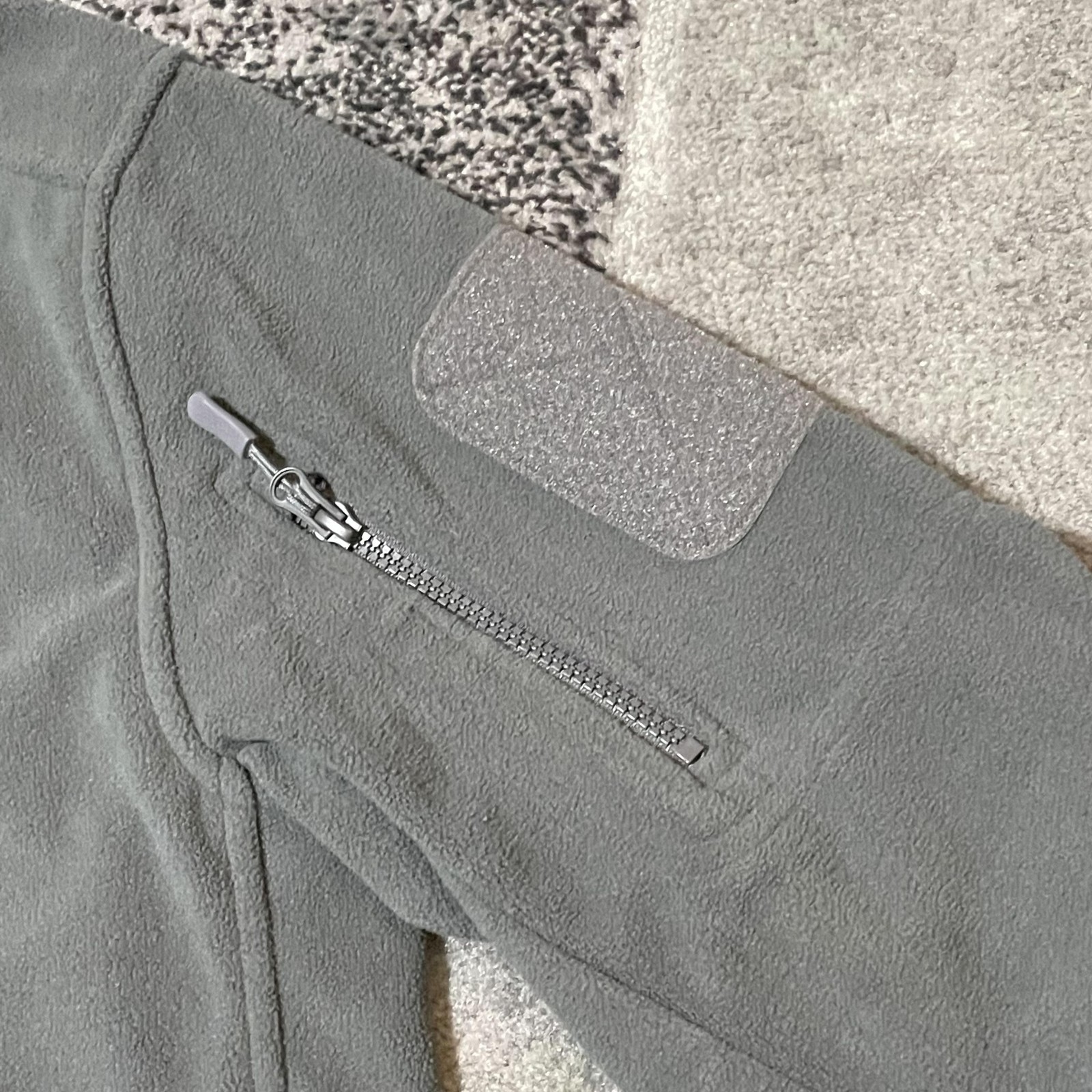 Tacvasen Tactical Fleece Jacket Men Large Gray Hooded Full Zip Military Gorpcore