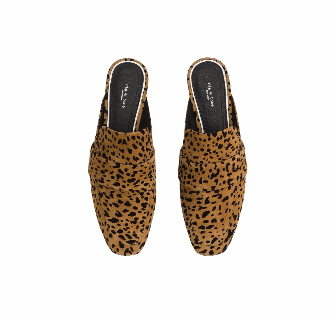 Rag & Bone Carson Mule Tan Cheetah 38.5