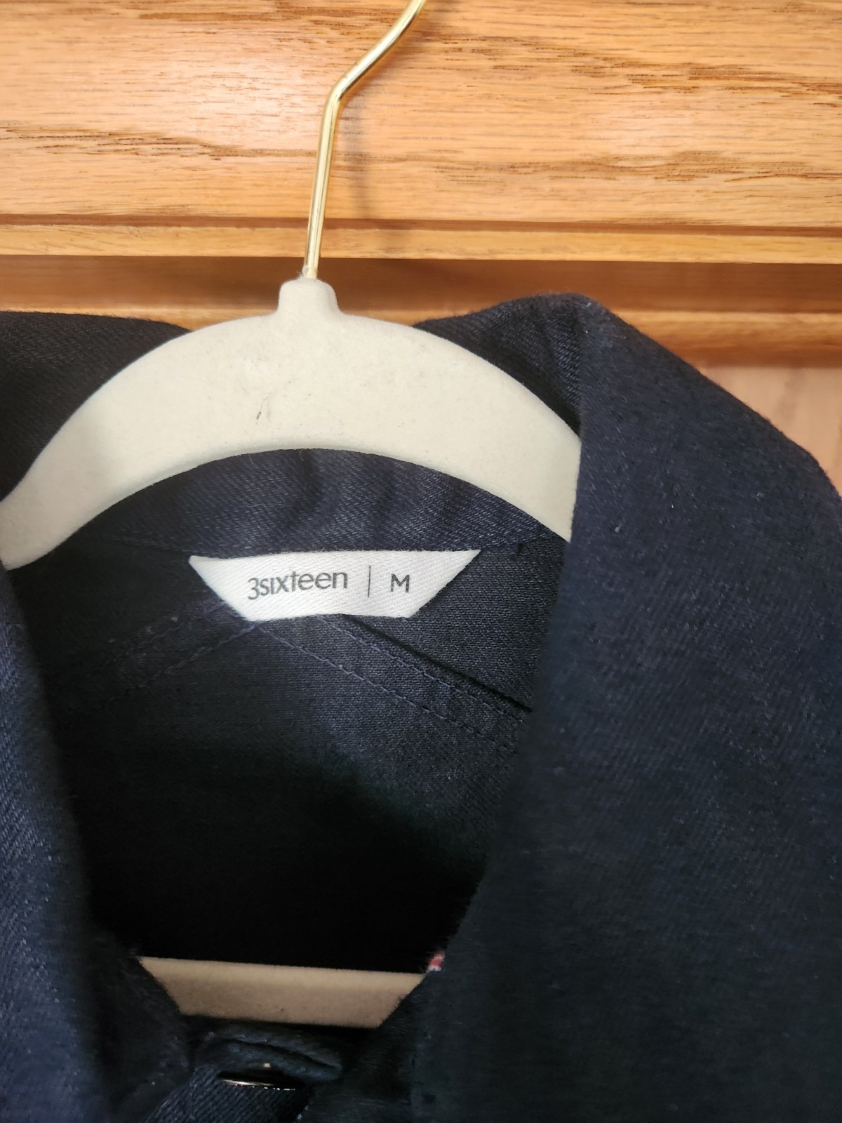 3 Sixteen Men’s Medium Denim Jacket 14 oz Shadow Selvedge Raw Indigo