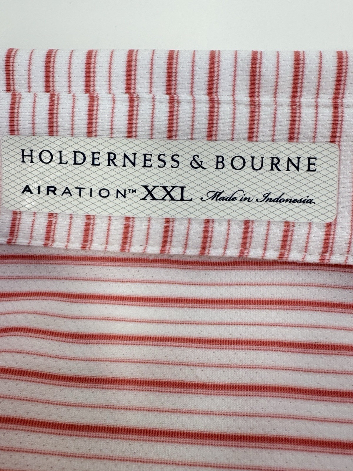 NWT Holderness & Bourne Turnbull Stripe AIRATION Golf Polo Shirt Mens XXL $118