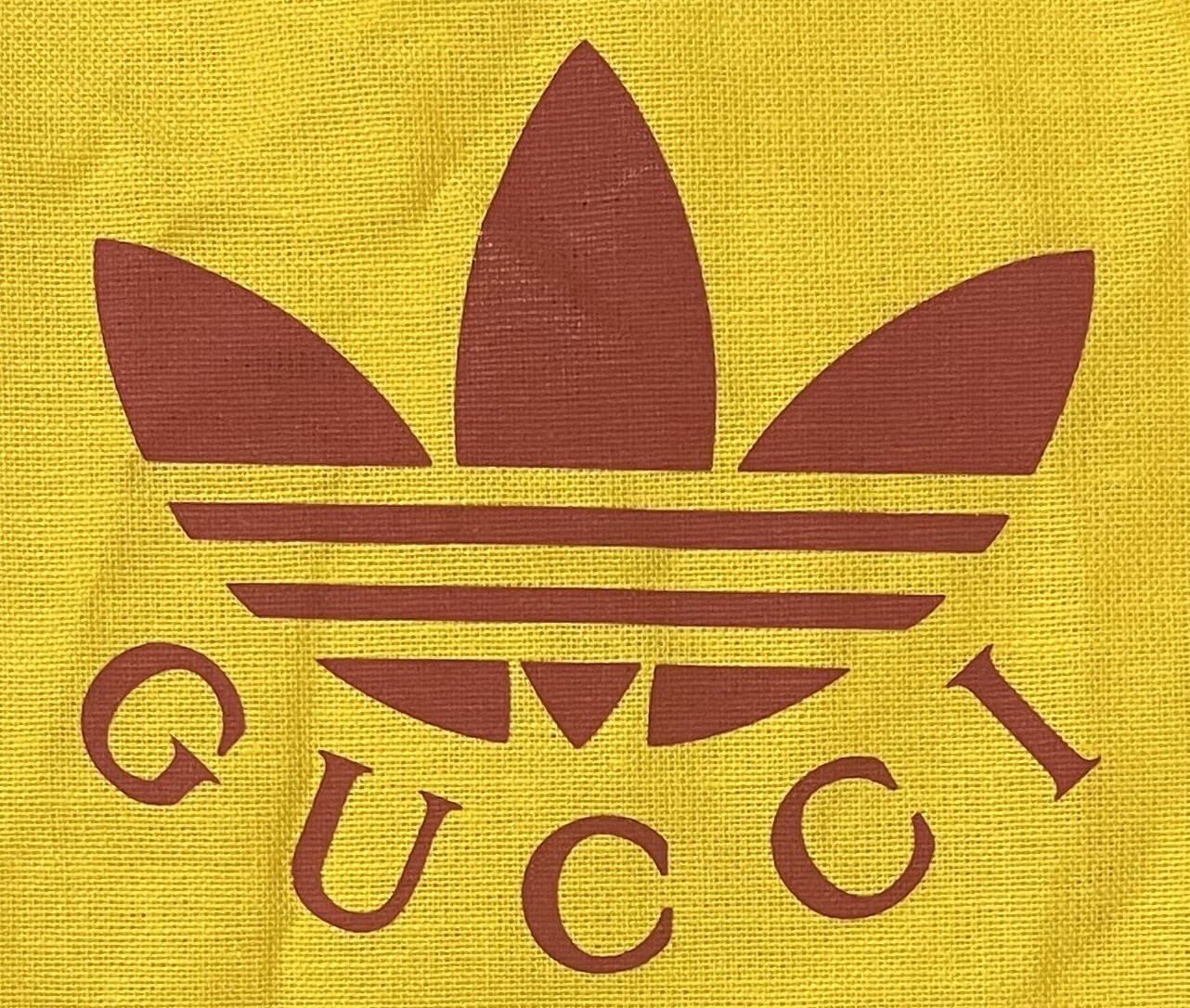 Gucci x Adidas 7” x 10.5” Inches – Yellow & Burgundy Dust Bag – Authentic