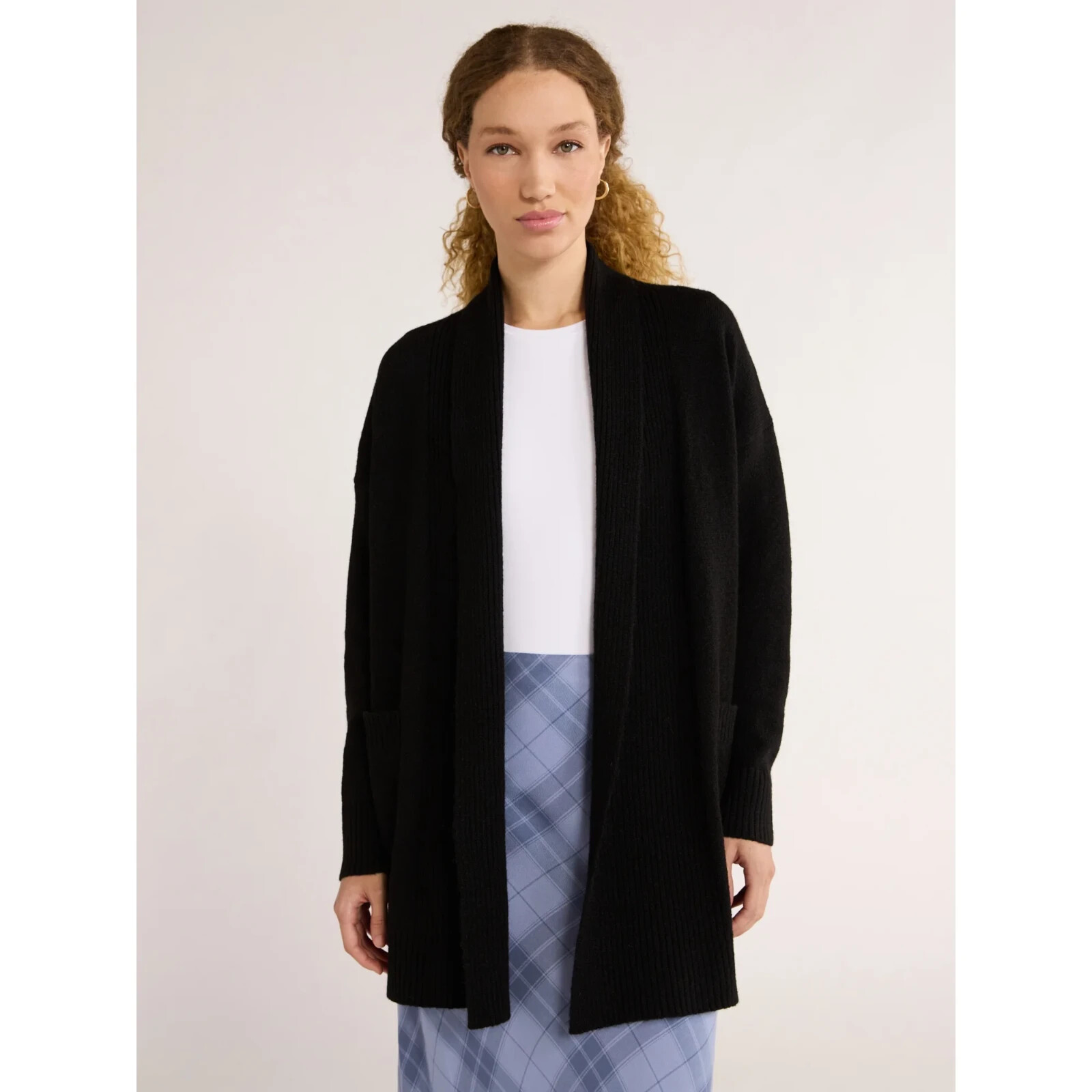 Time and Tru Women’s Open Front Cardigan Sweater Lightweight with Pockets XS-XXL