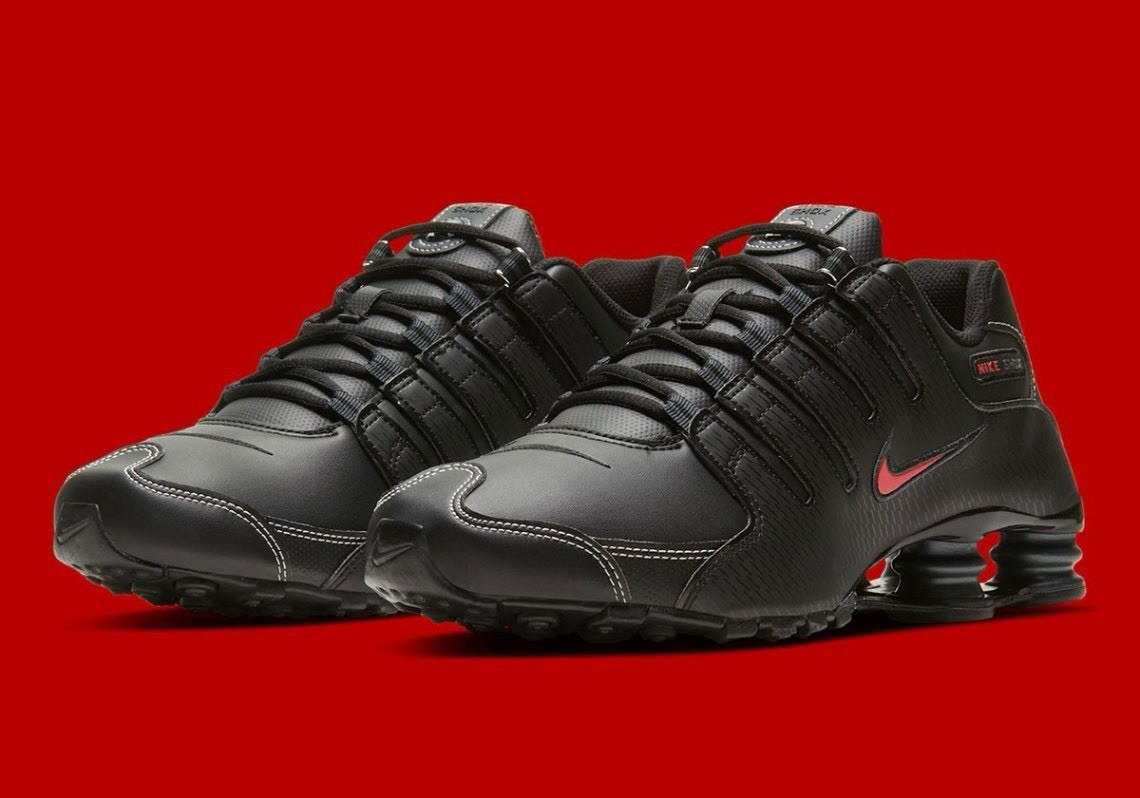 Nike Shox NZ Black White Varsity Red Sneakers 378341-017 Men’s Multi Size