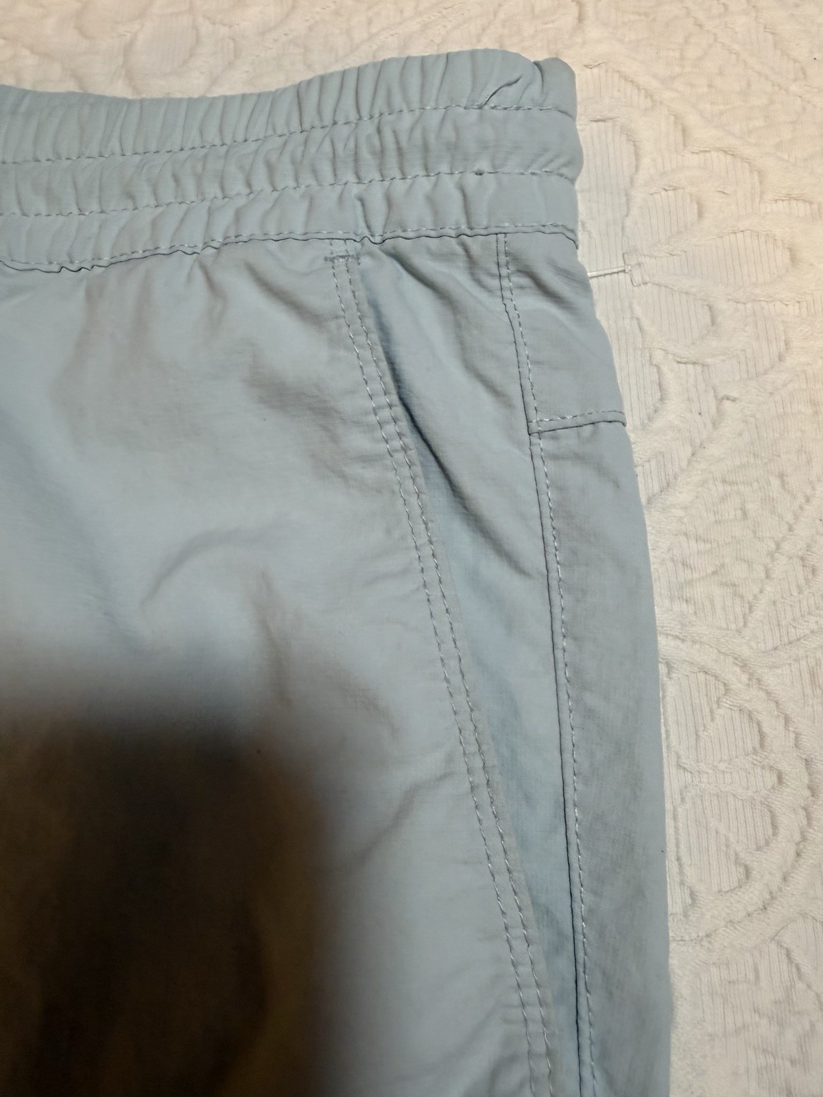 PacSun Drawstring Shorts lightweight performance fabric Mens XL Light Blue