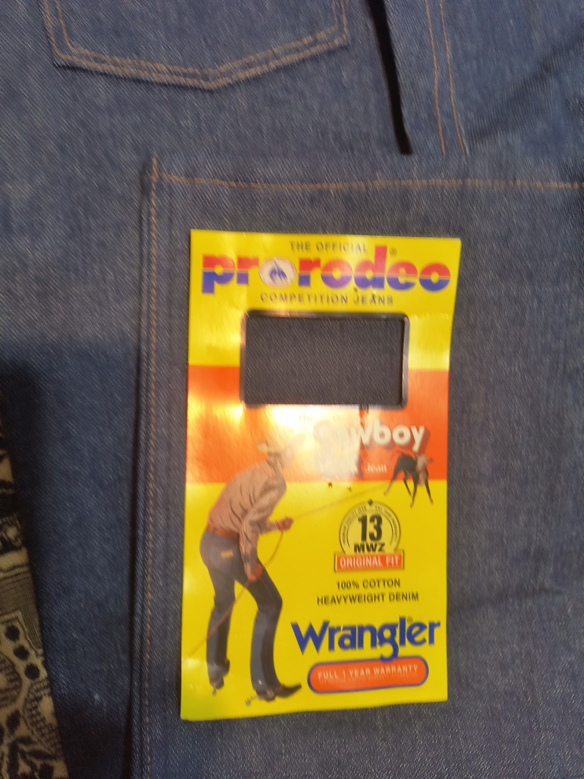 ​Wrangler 13MWZ Cowboy Cut Jeans 33×30 Original Fit Heavyweight Denim NWT ProRod