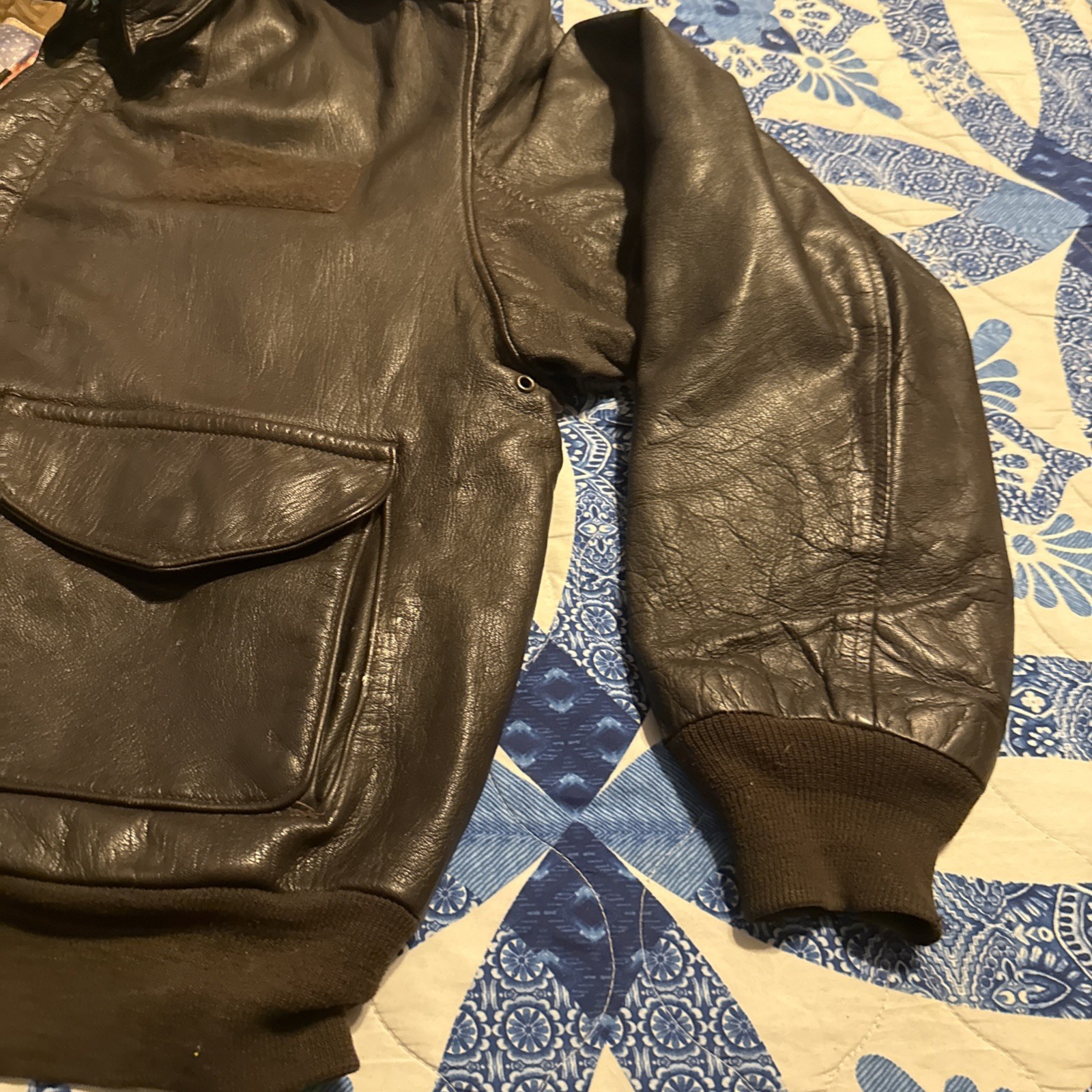 Vtg Avirex Limited Leather Bomber Military Jacket (Read Below) Lg-XL