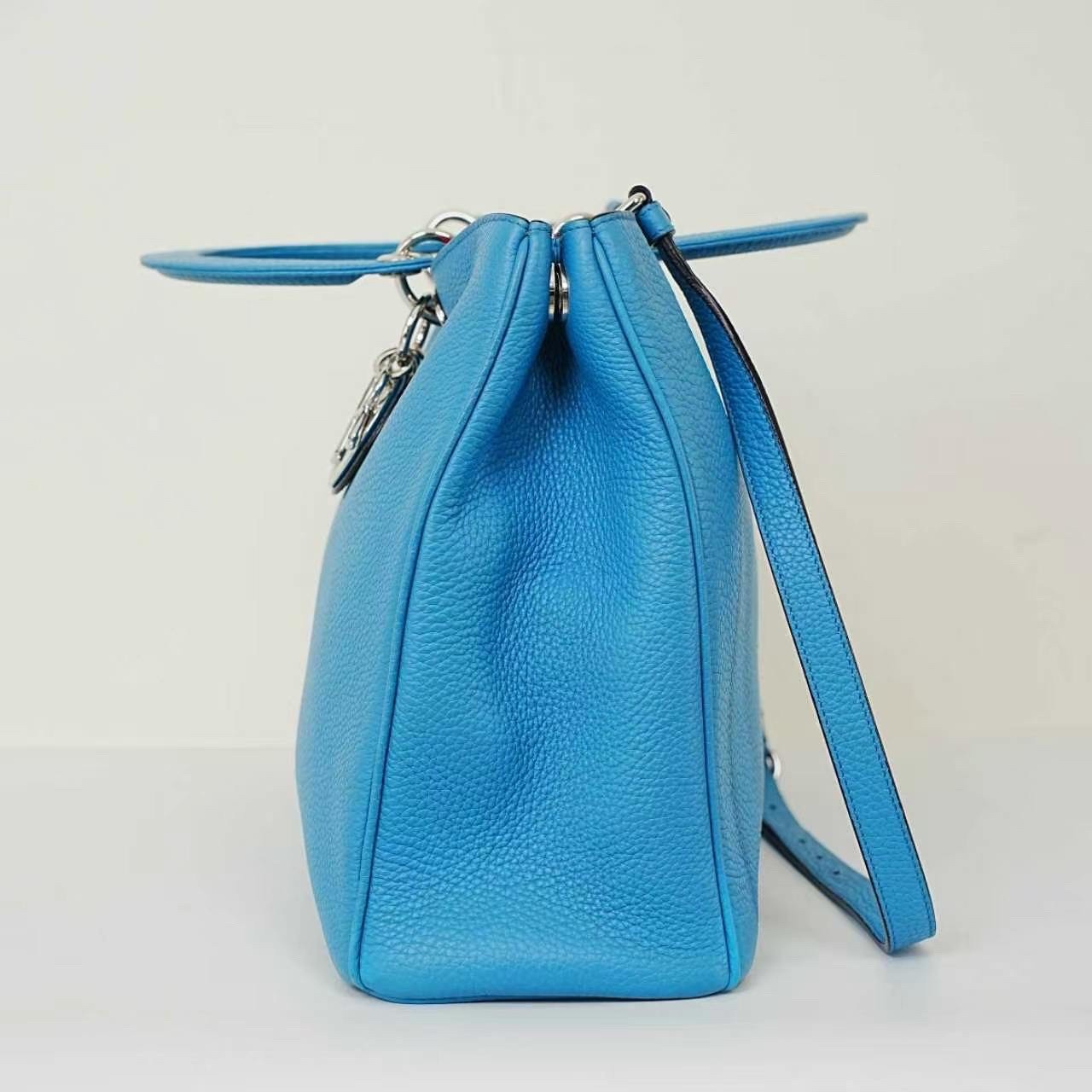Dior Pre-Owned Authentic Satchel Blue Silver Free Tracked Shipping