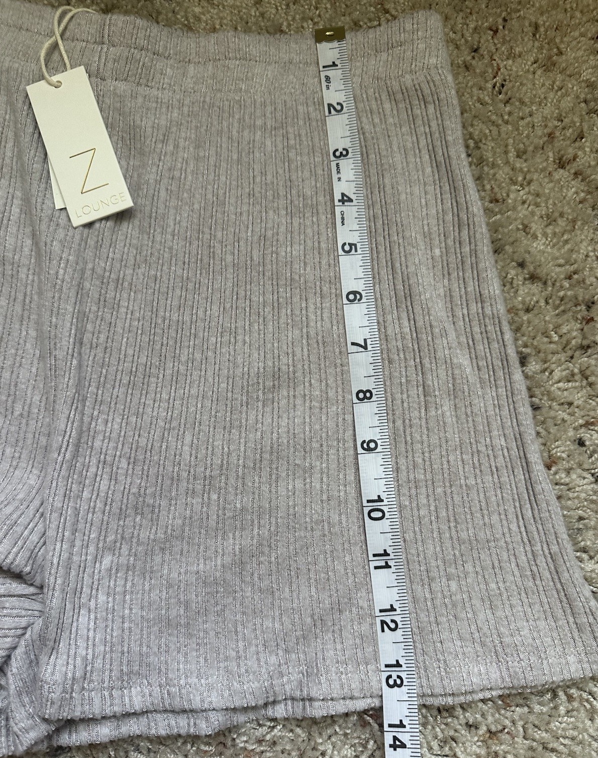 Z SUPPLY Women’s Ribbed Gray Slate Lounge Wear Shorts•Elastic Waist•NWT• Medium