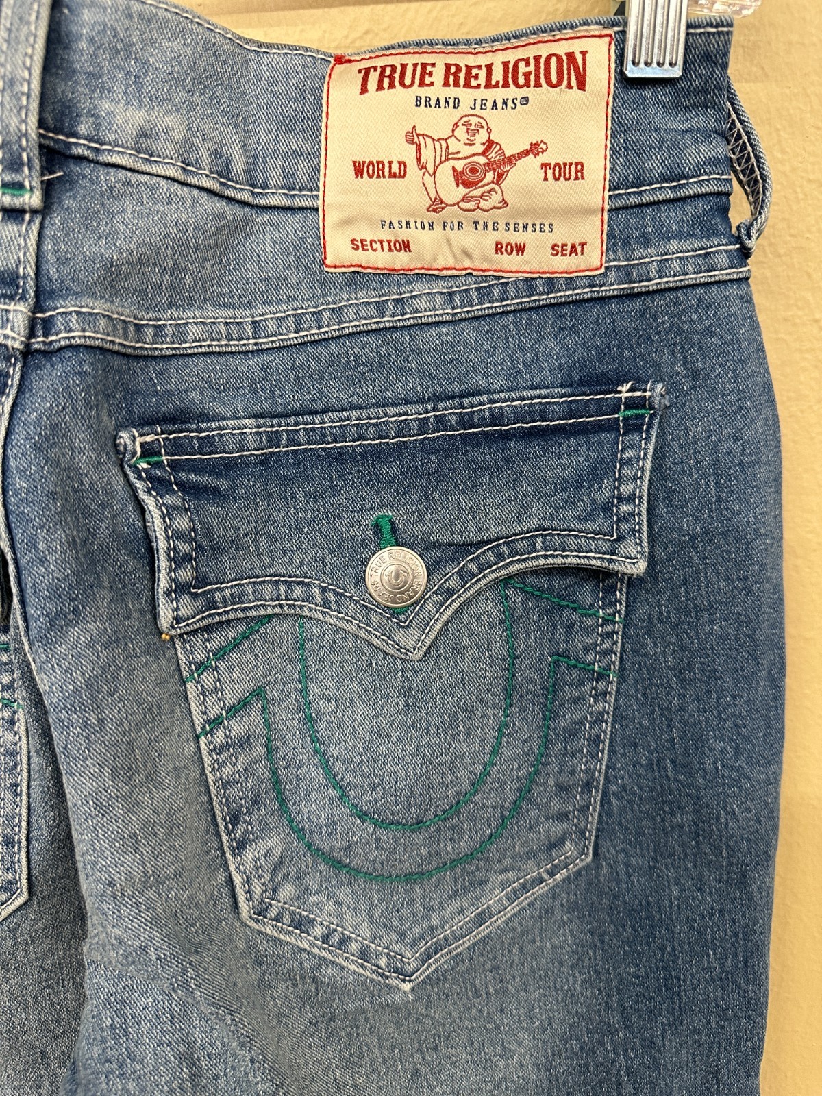 True Religion Men’s Rocco Relaxed Skinny Jeans Light Idyllic Wash