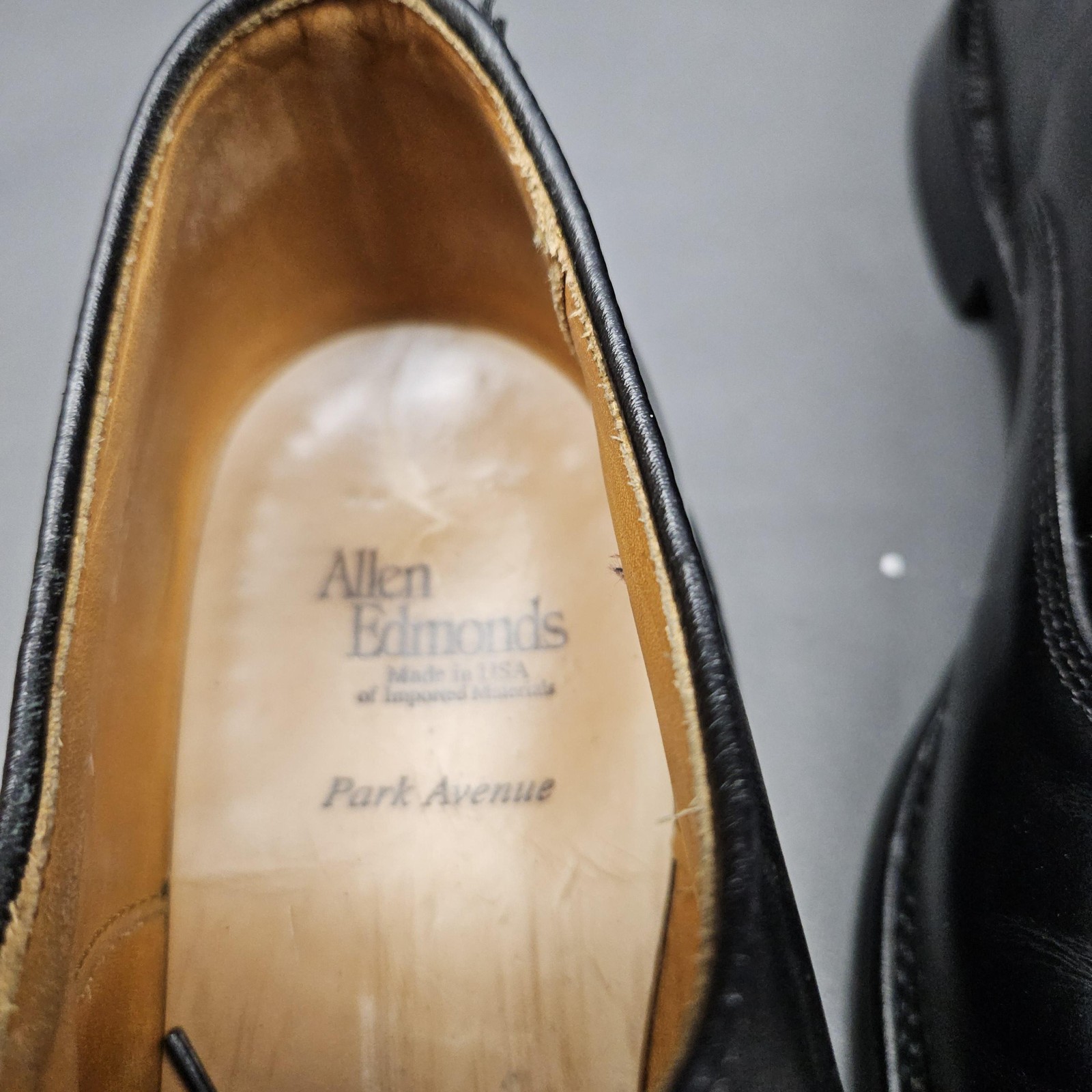 Allen Edmonds Park Avenue Cap Toe Oxford Mens Size 11 D Black Leather Dress Shoe