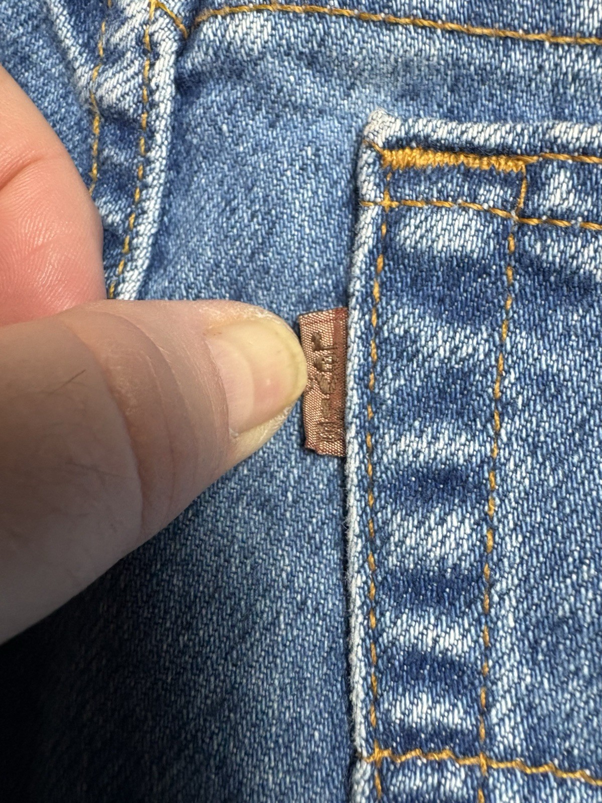 Levi’s 540 Brown Tab Vintage Blue Jeans Men’s Denim Flex Size 36 X 30