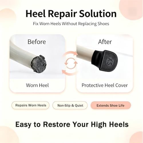 20 Pcs Heel Caps for High Heels, Heel Covers for High Heel Shoes, 5 Sizes Heel