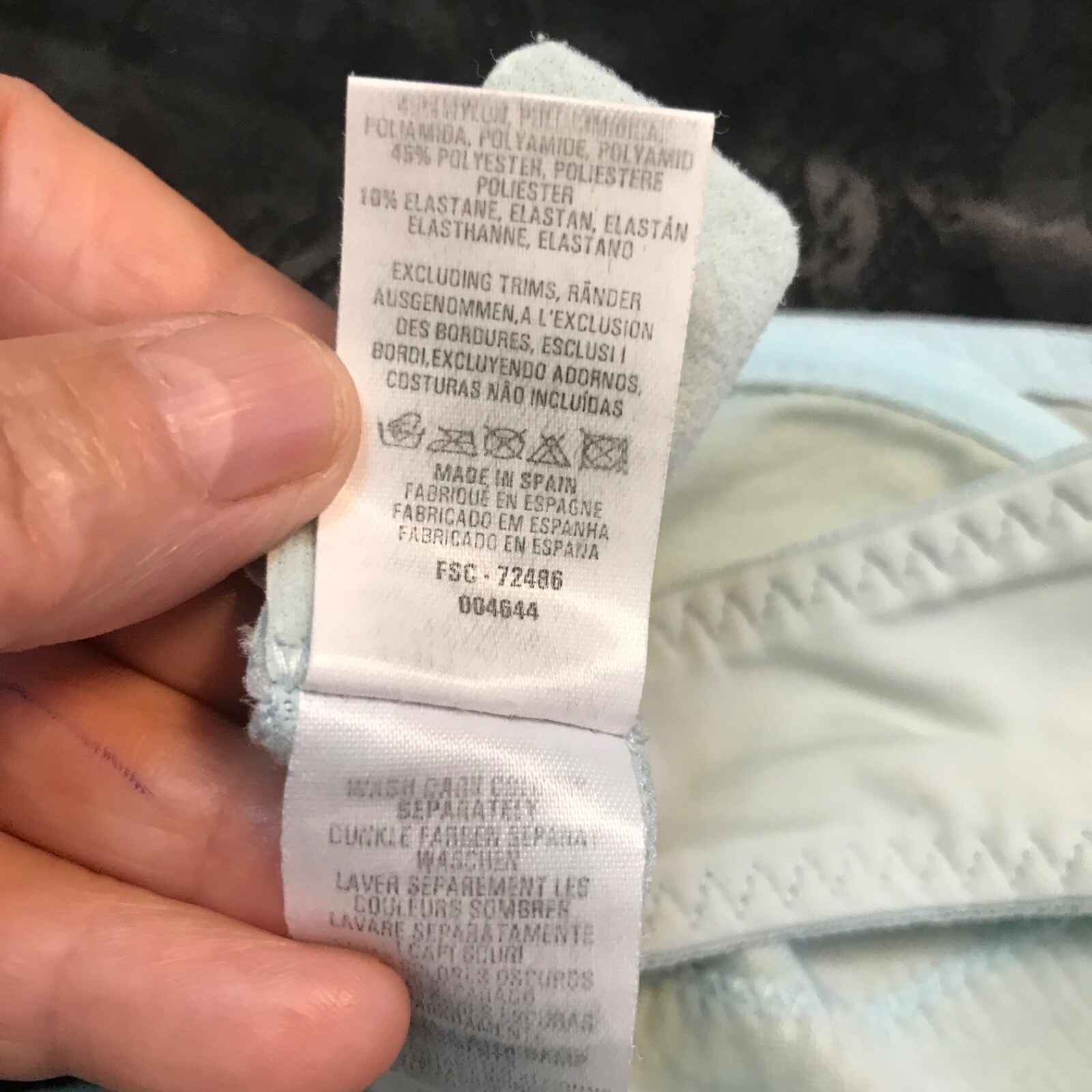 Bra Unbrandedd Size us 34b it2b eu75b underwired unpaded blue white