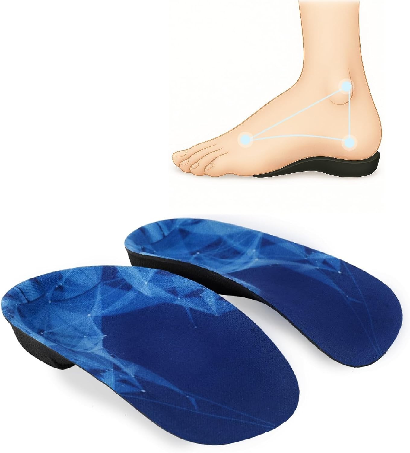 Durable Arch Support Insoles by Dr. JK – Ideal for Heel Pain Relief (Size Small)