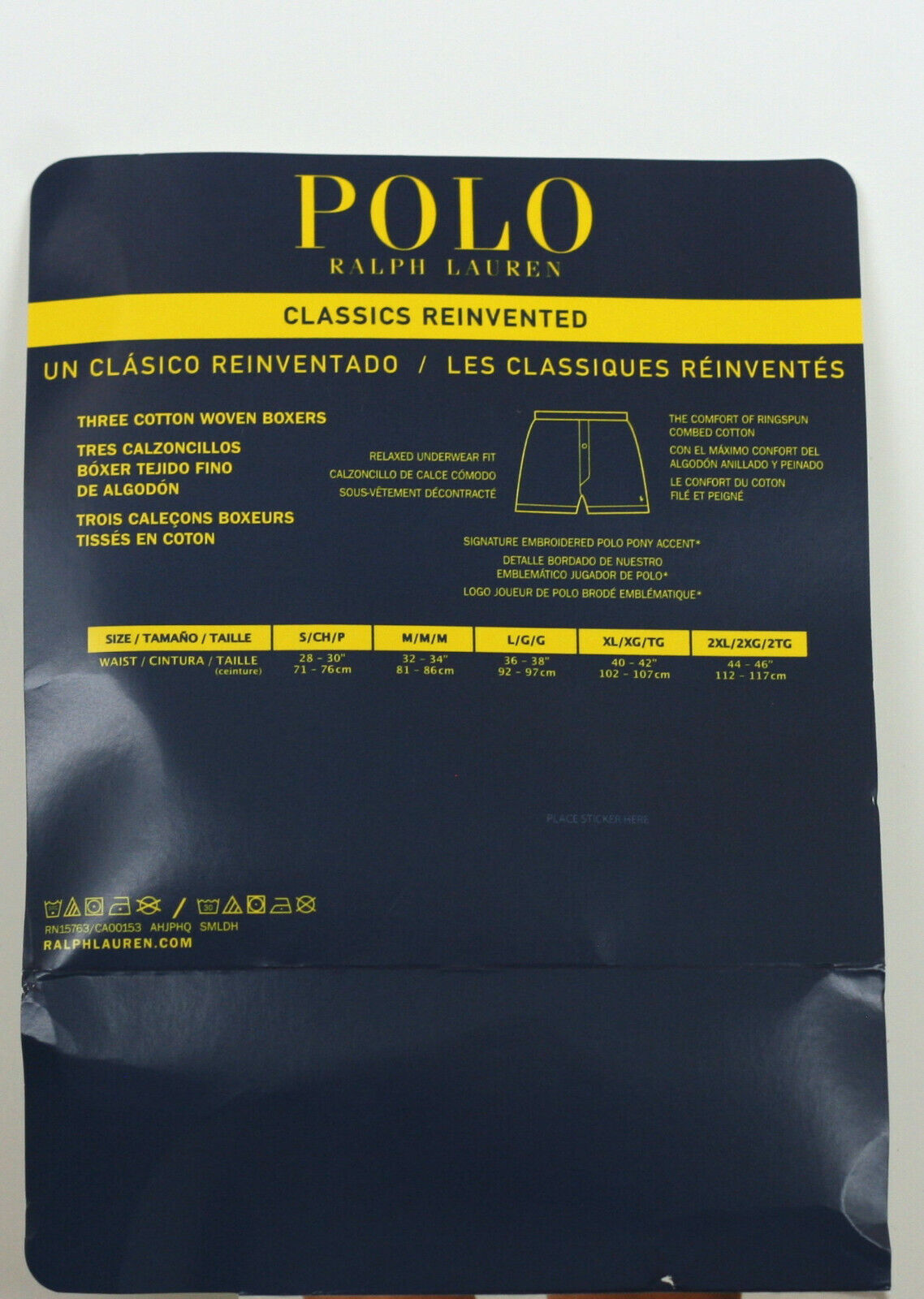 POLO Ralph Lauren Men’s Woven Boxers 3 Pack S M L XL 2XL Black Blue 100% Cotton
