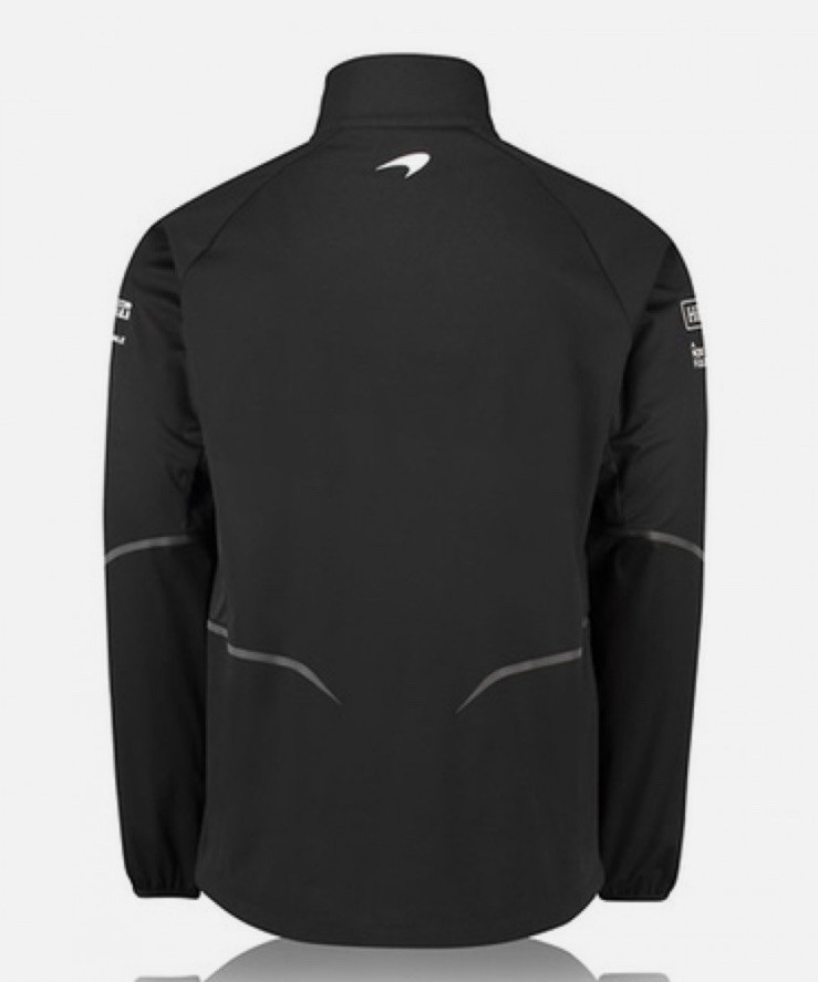 Mclaren Womens Full Zip Charcoal Orange Softshell Racer Drive Jacket US Medium