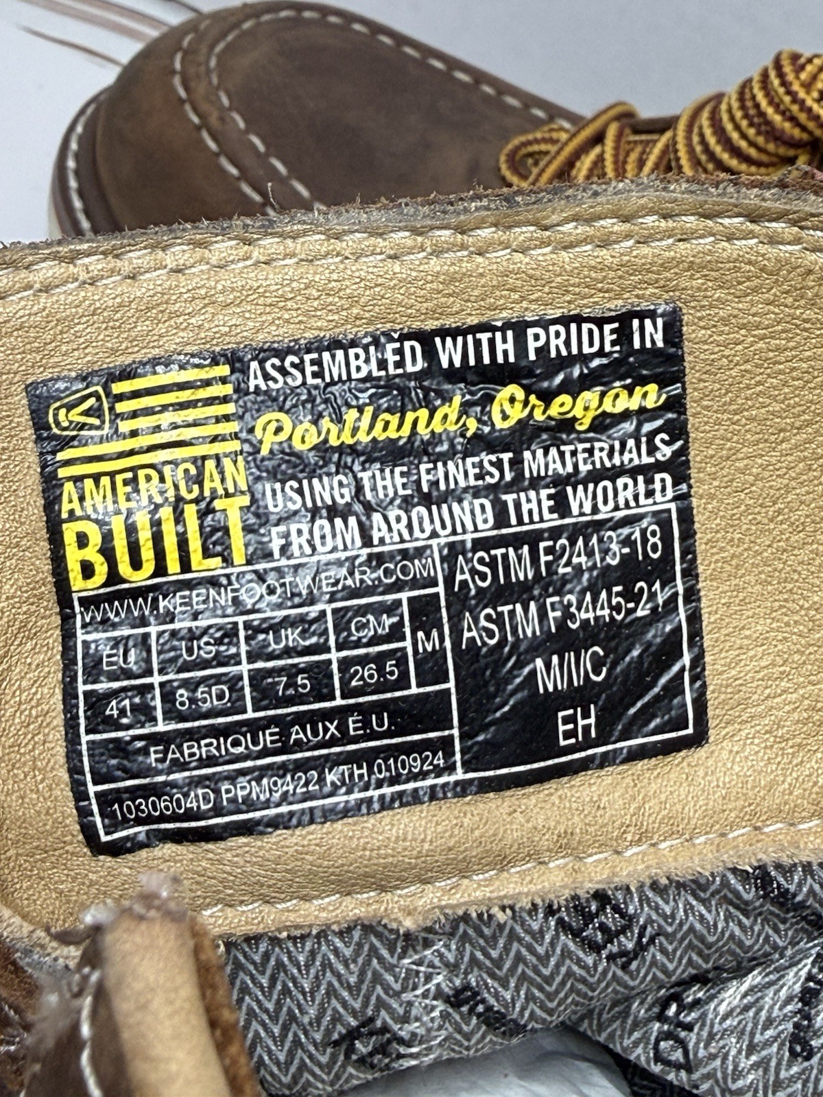 KEEN Utility Men’s Liberty 6″ Waterproof Work Boots Chestnut/Gum SZ 8.5D 1030604