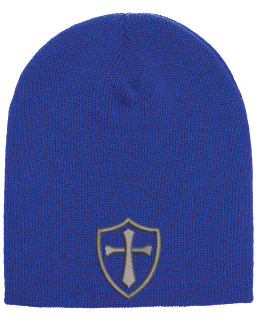 Crusader Cross Military Logo Embroidered Beanie with or without Cuff
