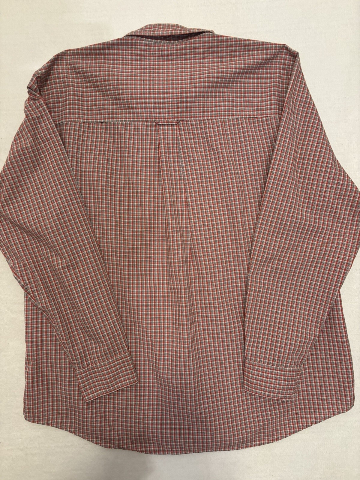 Chaps Shirt Mens XL Cotton Blue Red Plaid Long Sleeve Button Down Easy Care