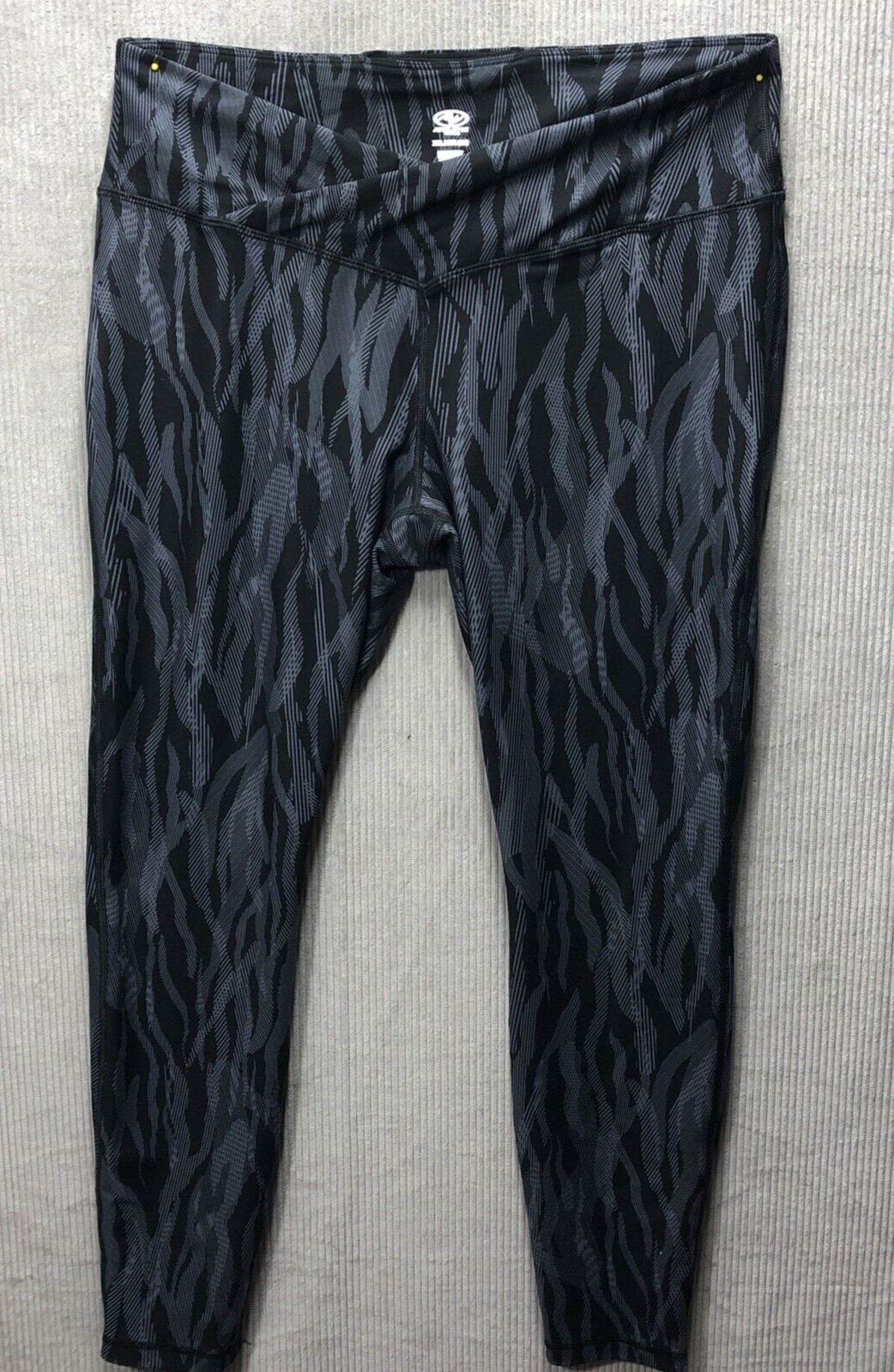 Athletic Works Leggings XXL Gray Black Pattern Workout Exercise