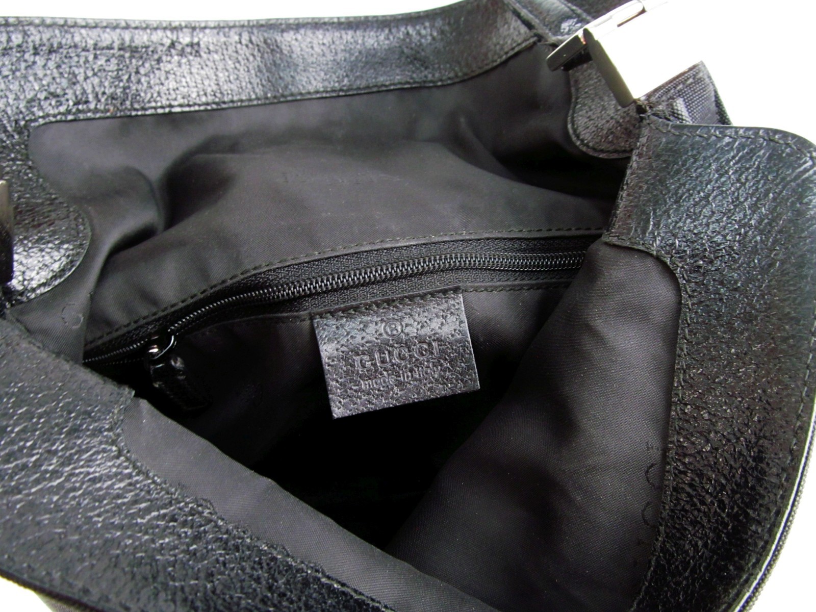Gucci Jackie Black Canvas Small Shoulder Bag 0013734 001998 Vintage