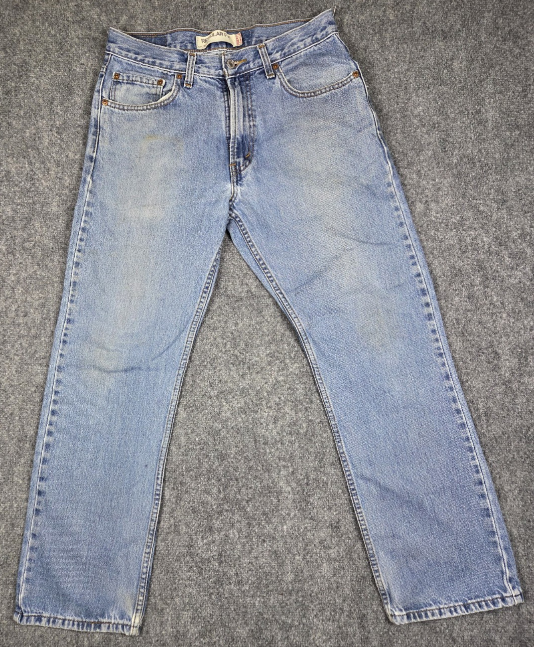 Levis 505 Jeans Mens 32×30 90’s Y2k Regular Fit Straight Leg Blue Denim