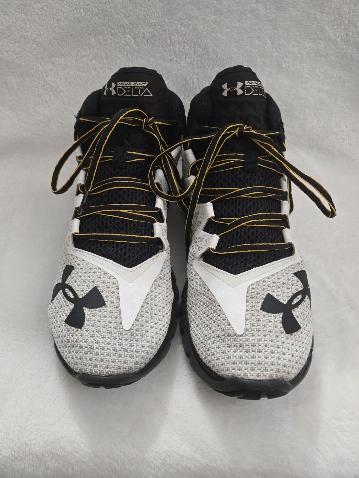 Under Armour Project Rock Delta training shoes in men’s size US 9.5 (EU 43).