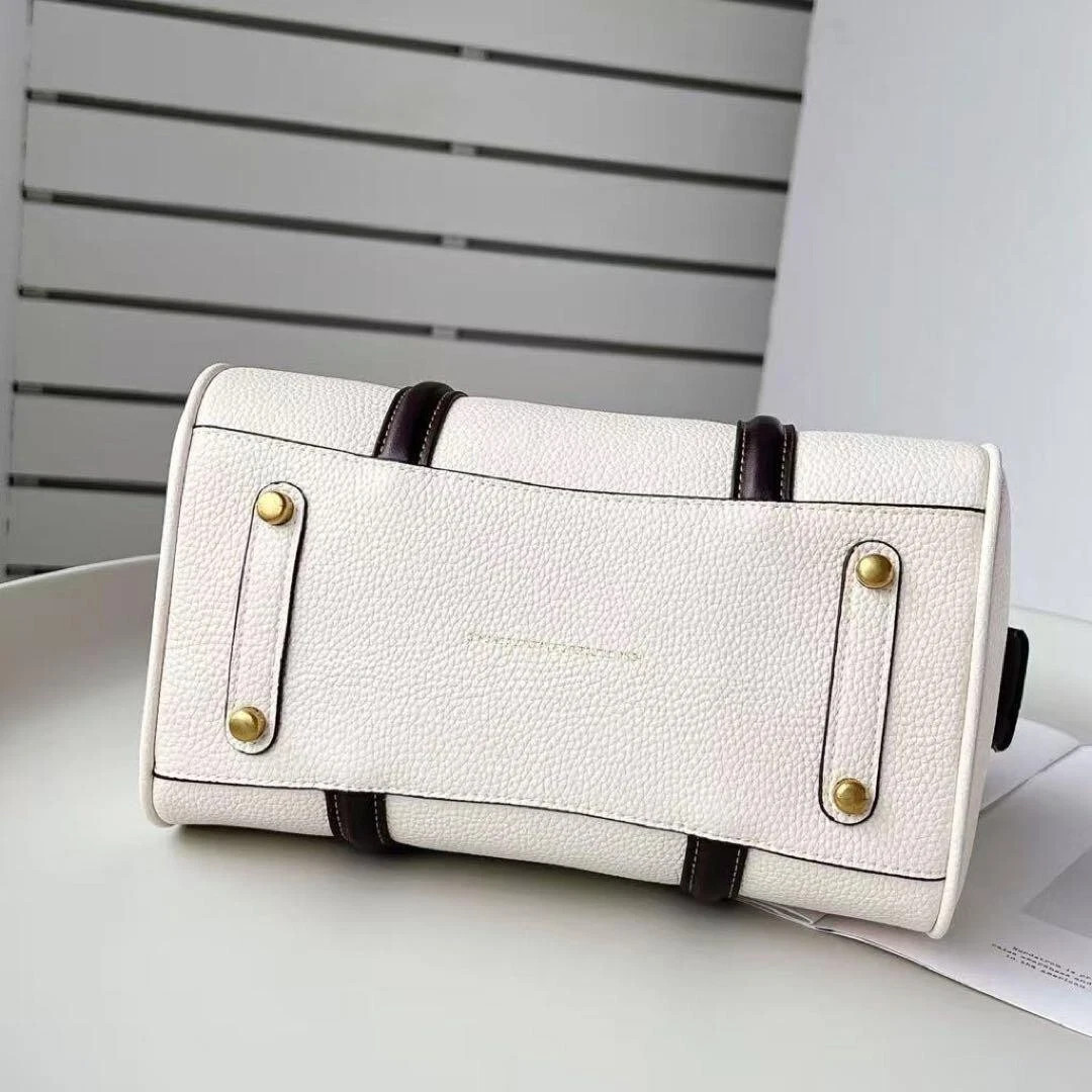 Coach Ruby Satchel 25 Color Block C8530 H 7.09 in × W 9.84 in × D 5.71 in White