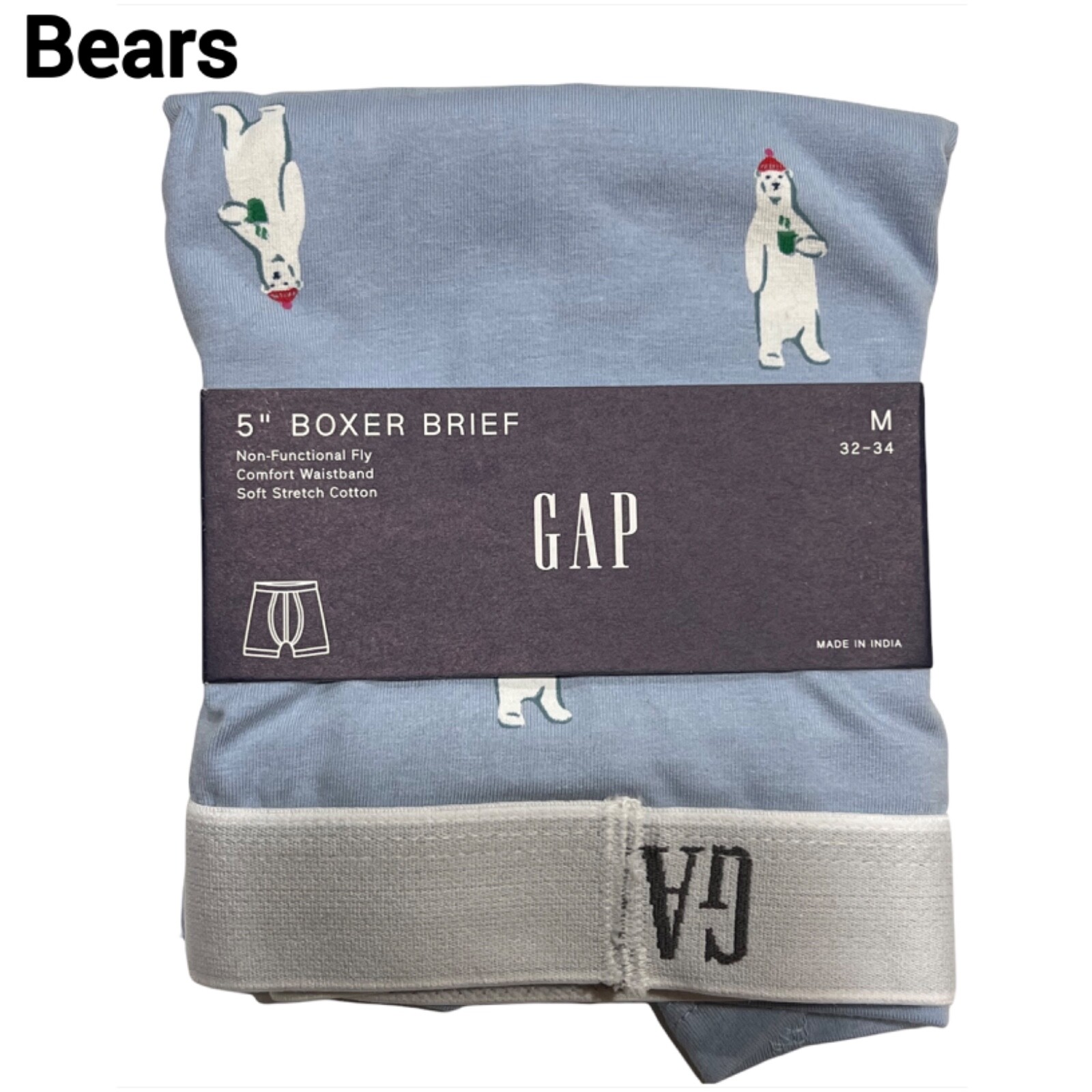 NWT GAP Men’s 5″ Boxer Brief Underwear Sz S-M-L-XL Jersey Kint Assorted Colors