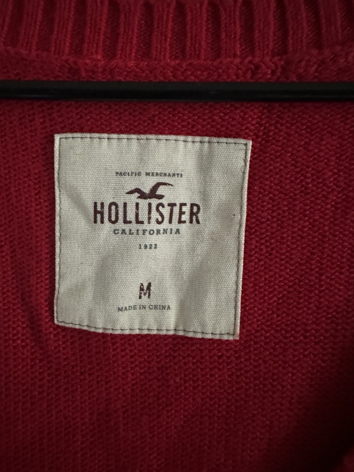Y2K Hollister Sweater Women Medium Cable Knit V Neck