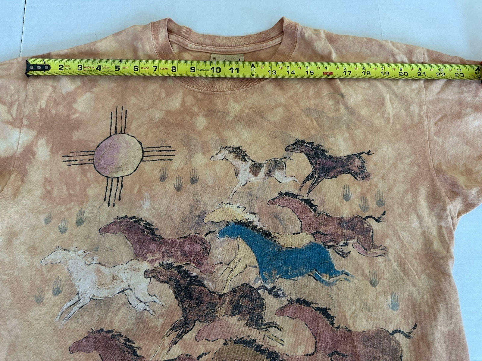 Vtg The Mountain Horse T-Shirt Ginny Hogan Southwest Tie Dye Men’s Size Lrg 2002