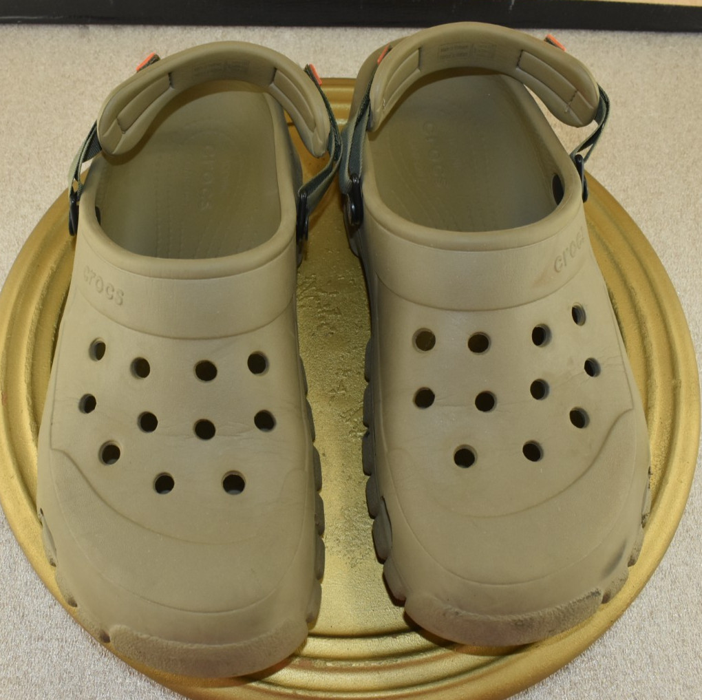 Crocs Offroad Men Clogs Size 11 Brown Slip-On Round Toe Lightweight Comfort