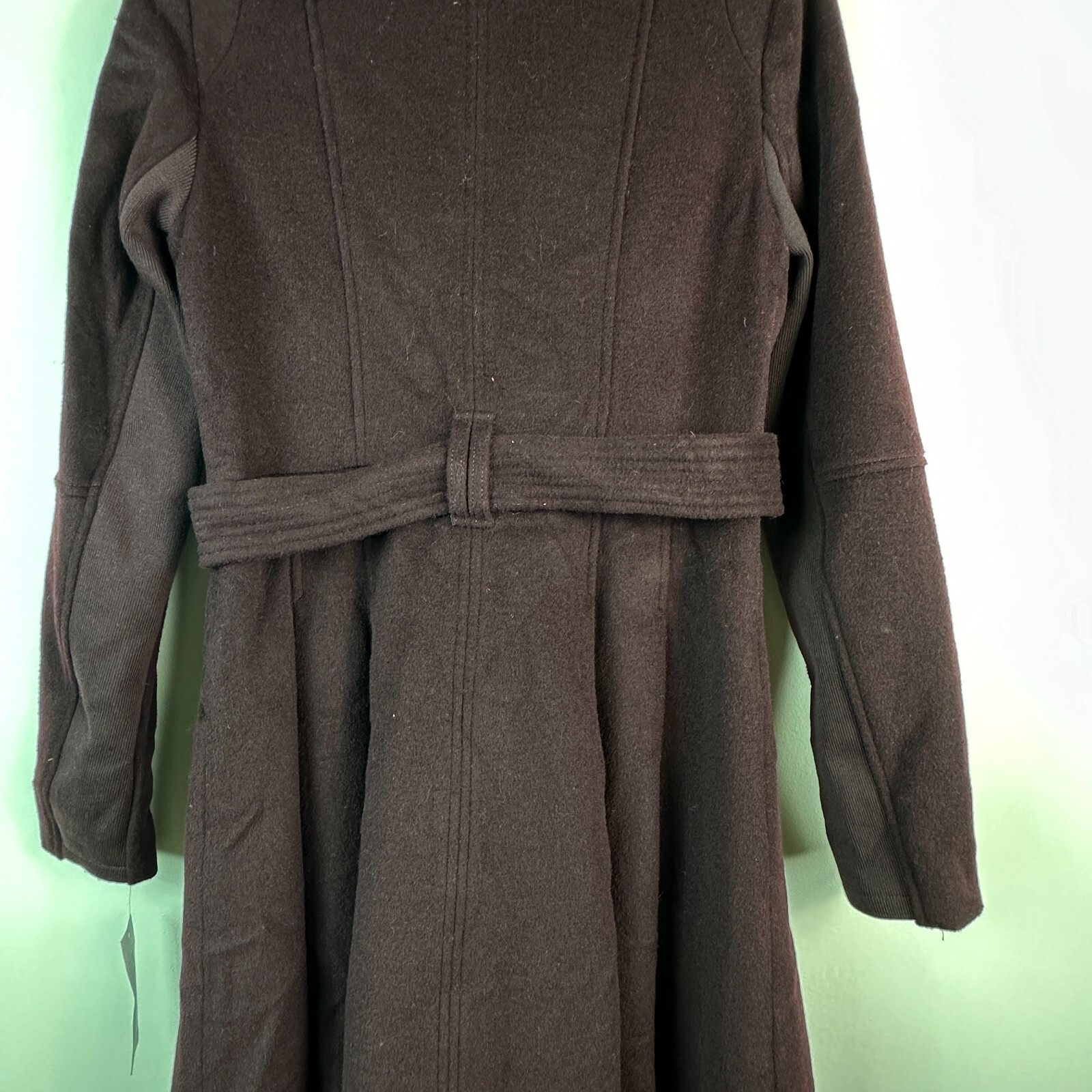 BCBGeneration Womens XS Burgundy Zip Up Mid Thigh Length Coat NWT CS13